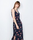 Nachtblauwe maxi-jurk - met florale print - JBC