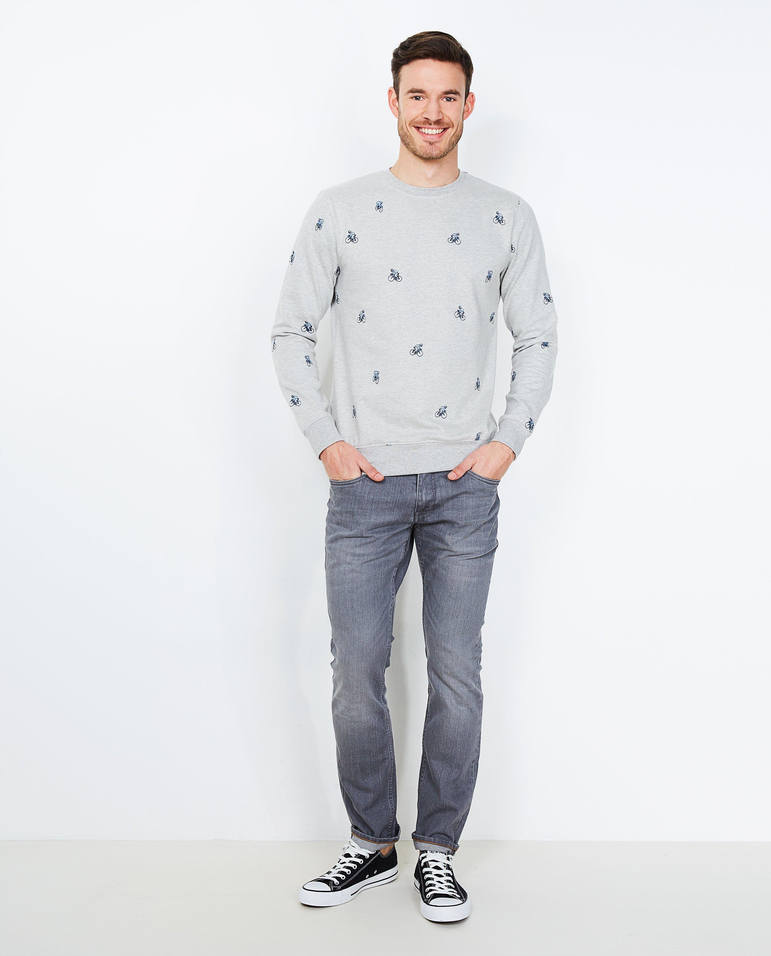 Jeans gris slim fit - légèrement délavé - JBC