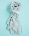 Mintgroen-witte sjaal - met zigzagpatroon, Pieces - none