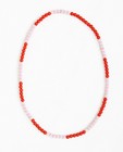 Collier avec des perles - rose et rouge - JBC
