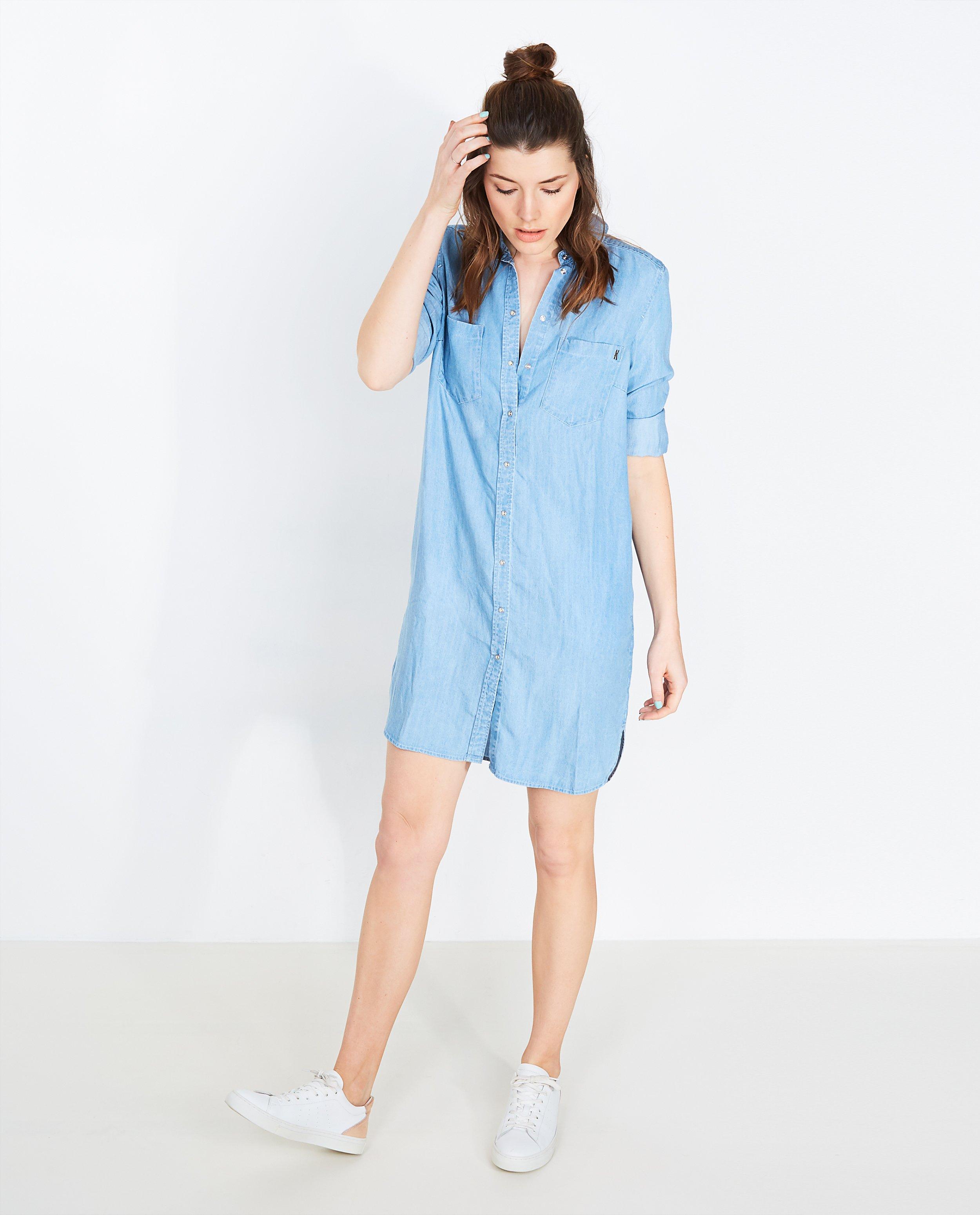 Robe en jeans bleu clair - en lyocell, Karen Damen - Karen Damen