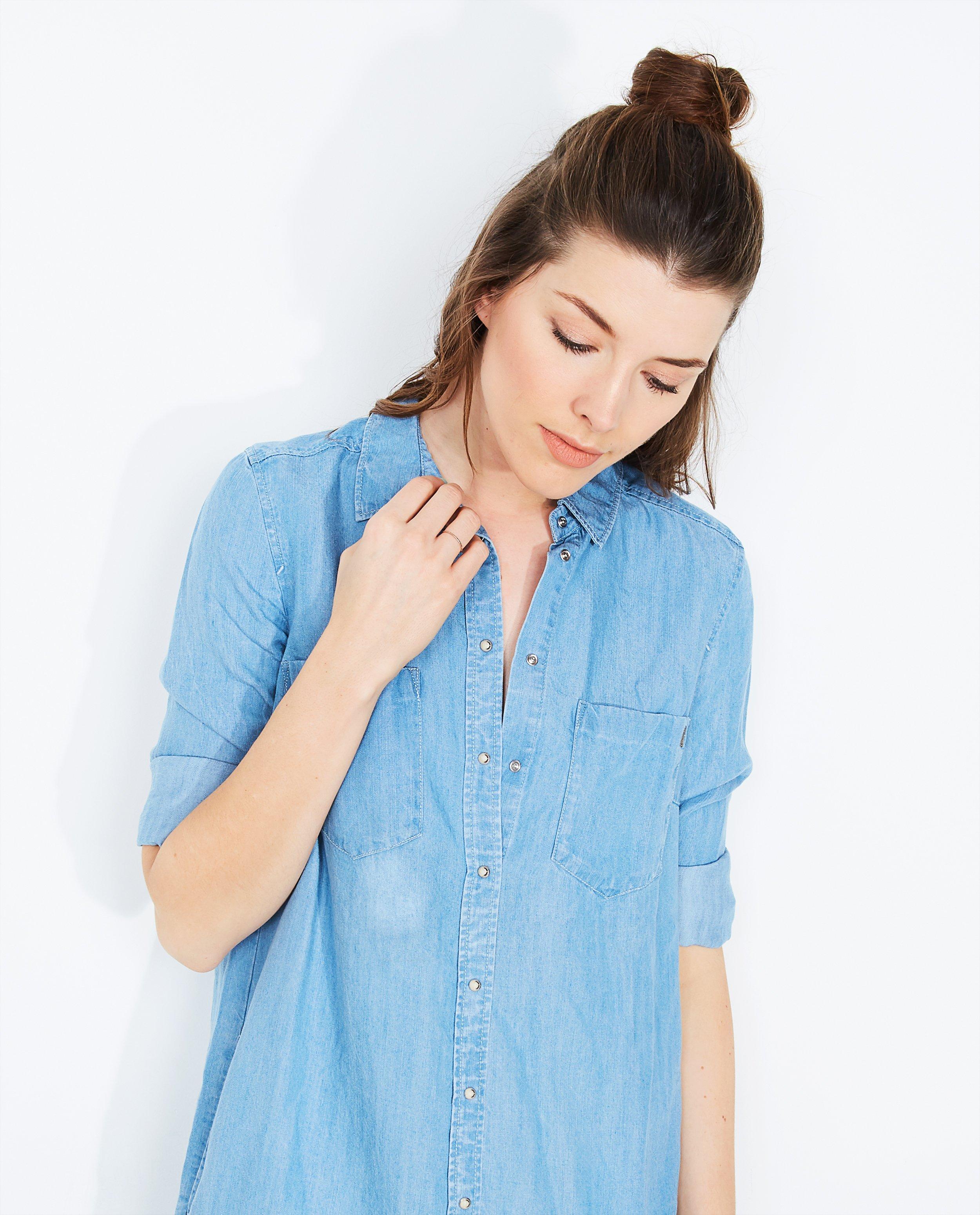 Robes - Robe en jeans bleu clair