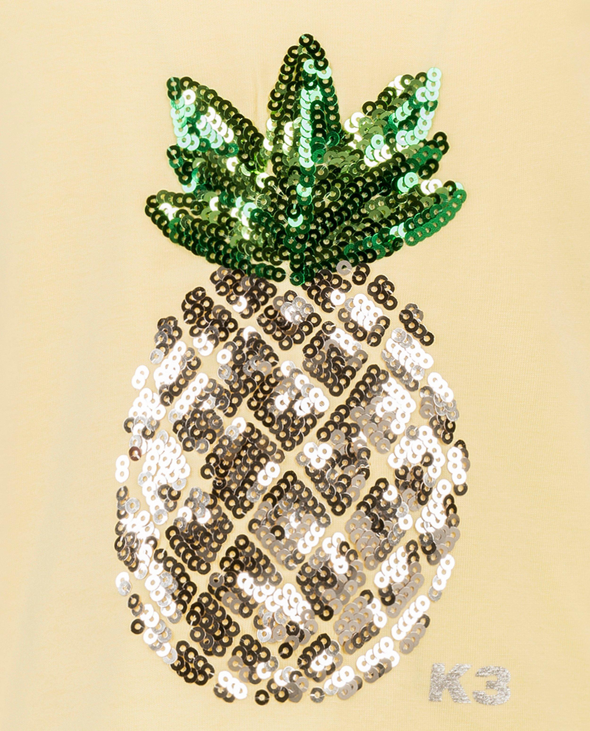 T-shirts - Top met pailletten ananas