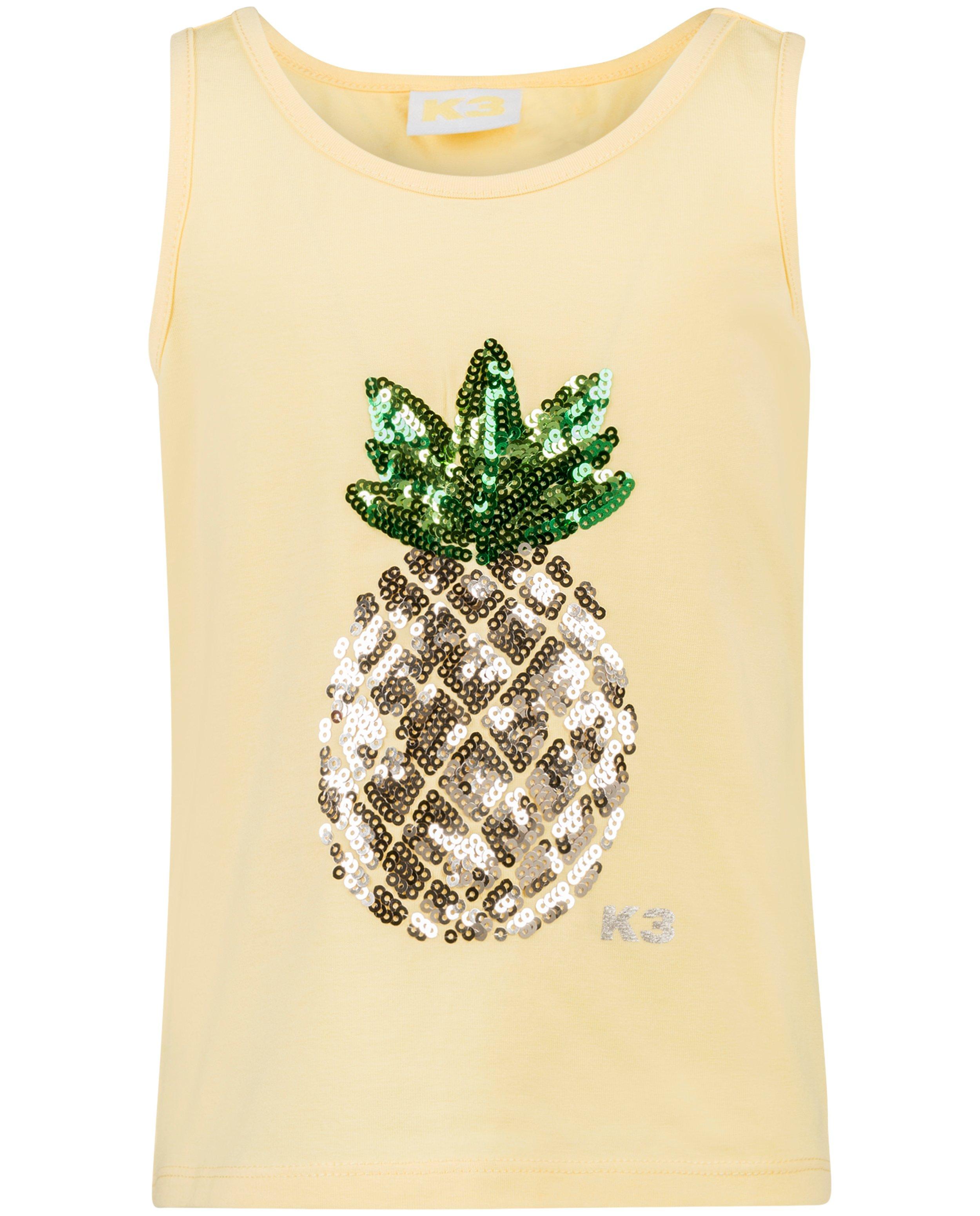 T-shirts - Top met pailletten ananas