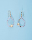 Boucles d'oreilles lila - avec des perles dorées - JBC