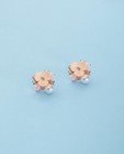 Boucles d'oreilles - avec des fleurs et des perles - JBC