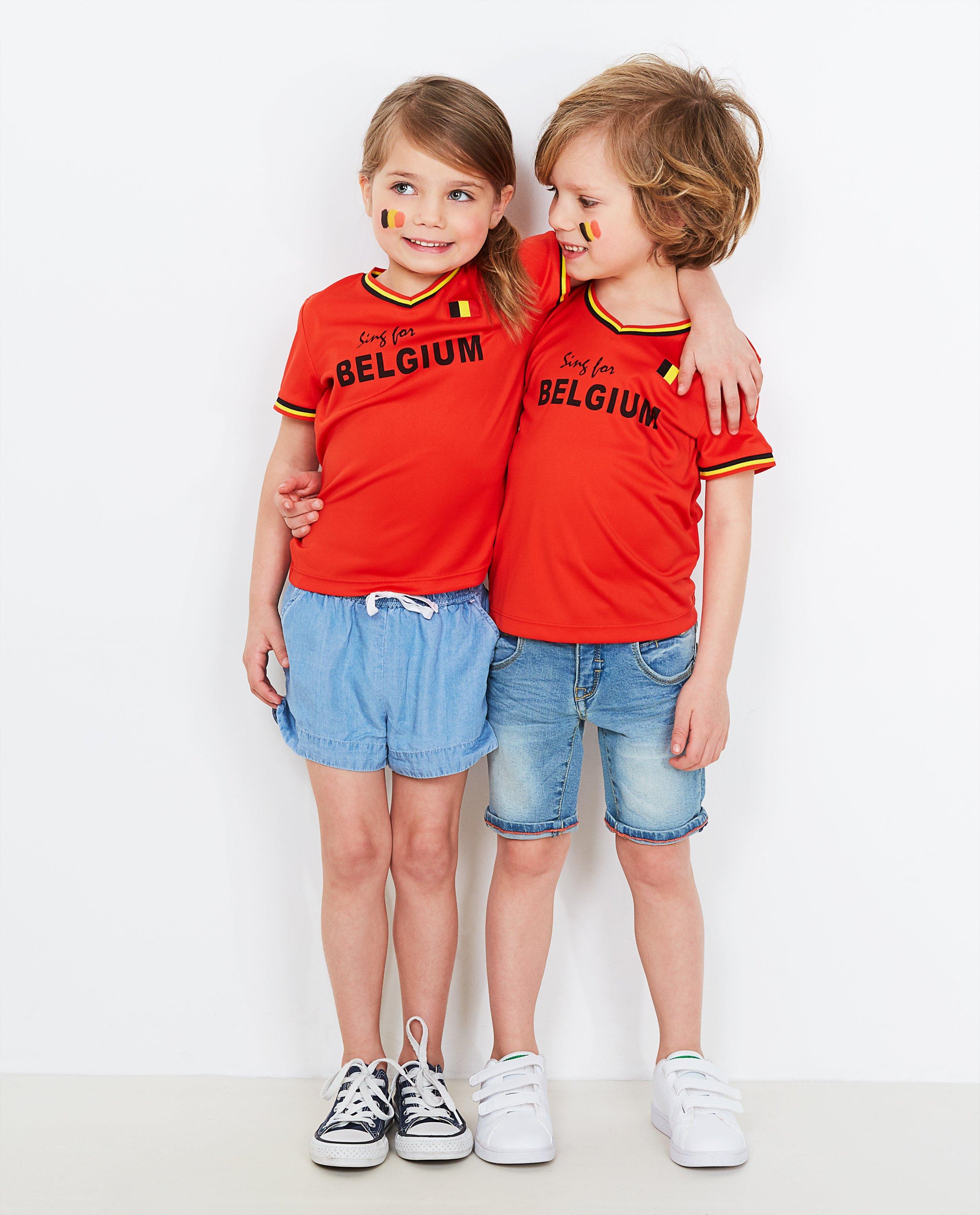 T-shirt football chantant - bouton Brabançonne en wallon - JBC