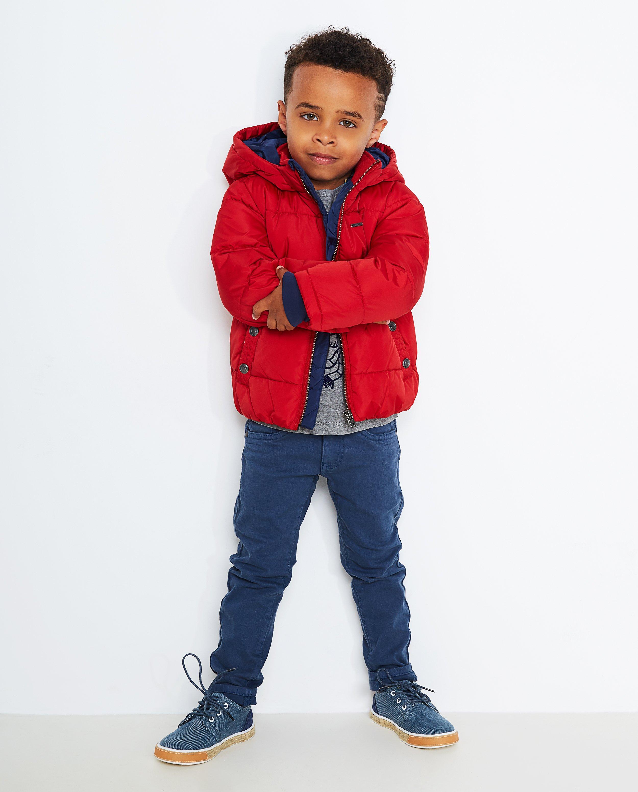 Veste d'hiver matelass&eacute;e - D&eacute;tails du produit - rouge - image num&eacute;ro 1