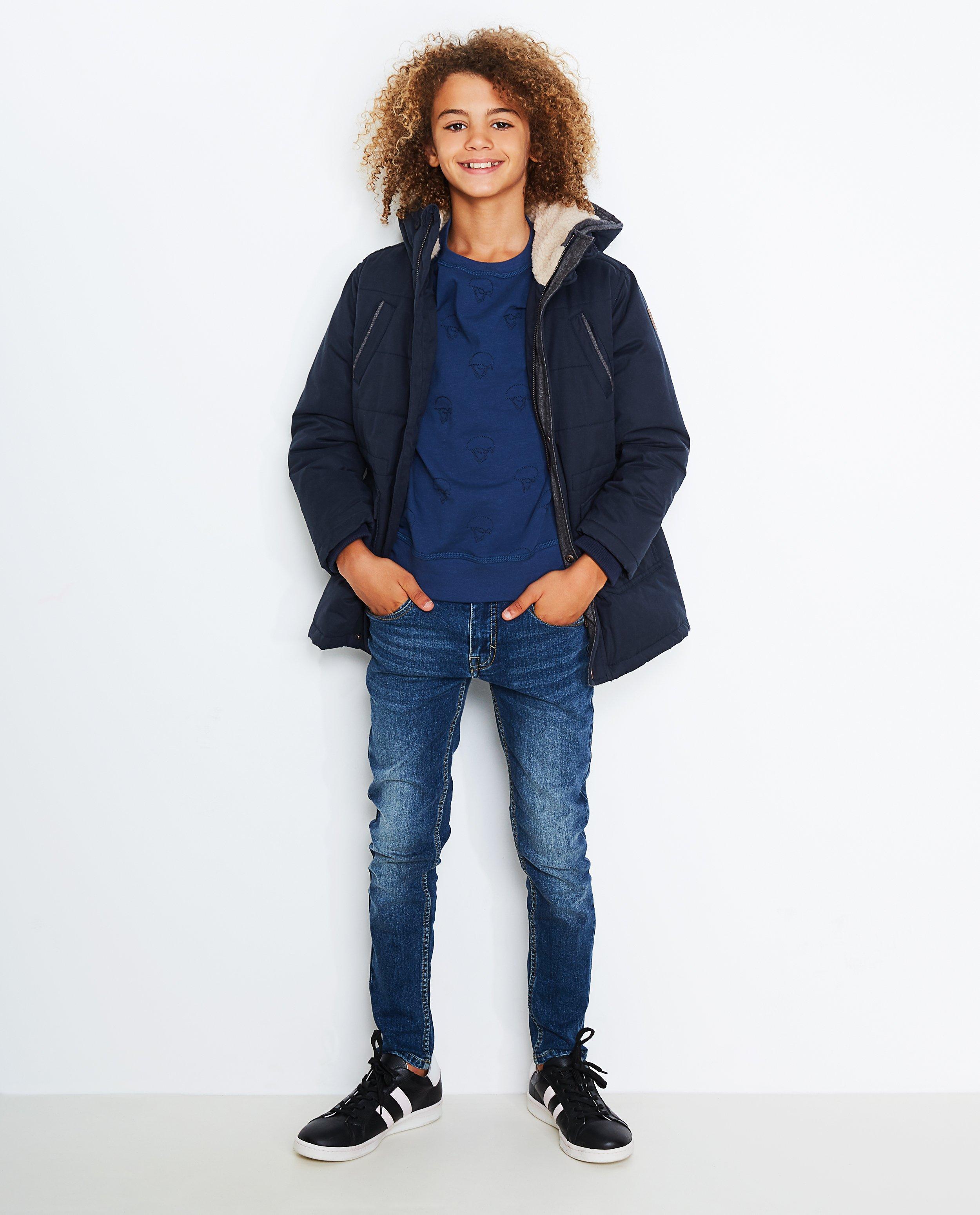 Parka bleu nuit - doublure en teddy - JBC