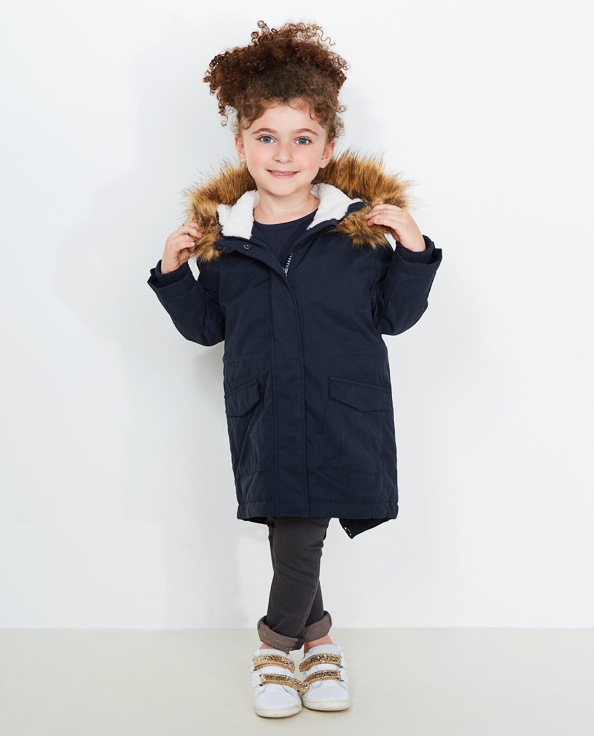 Parka à fausse fourrure - Détails du produit - bleu foncé - image numéro 1