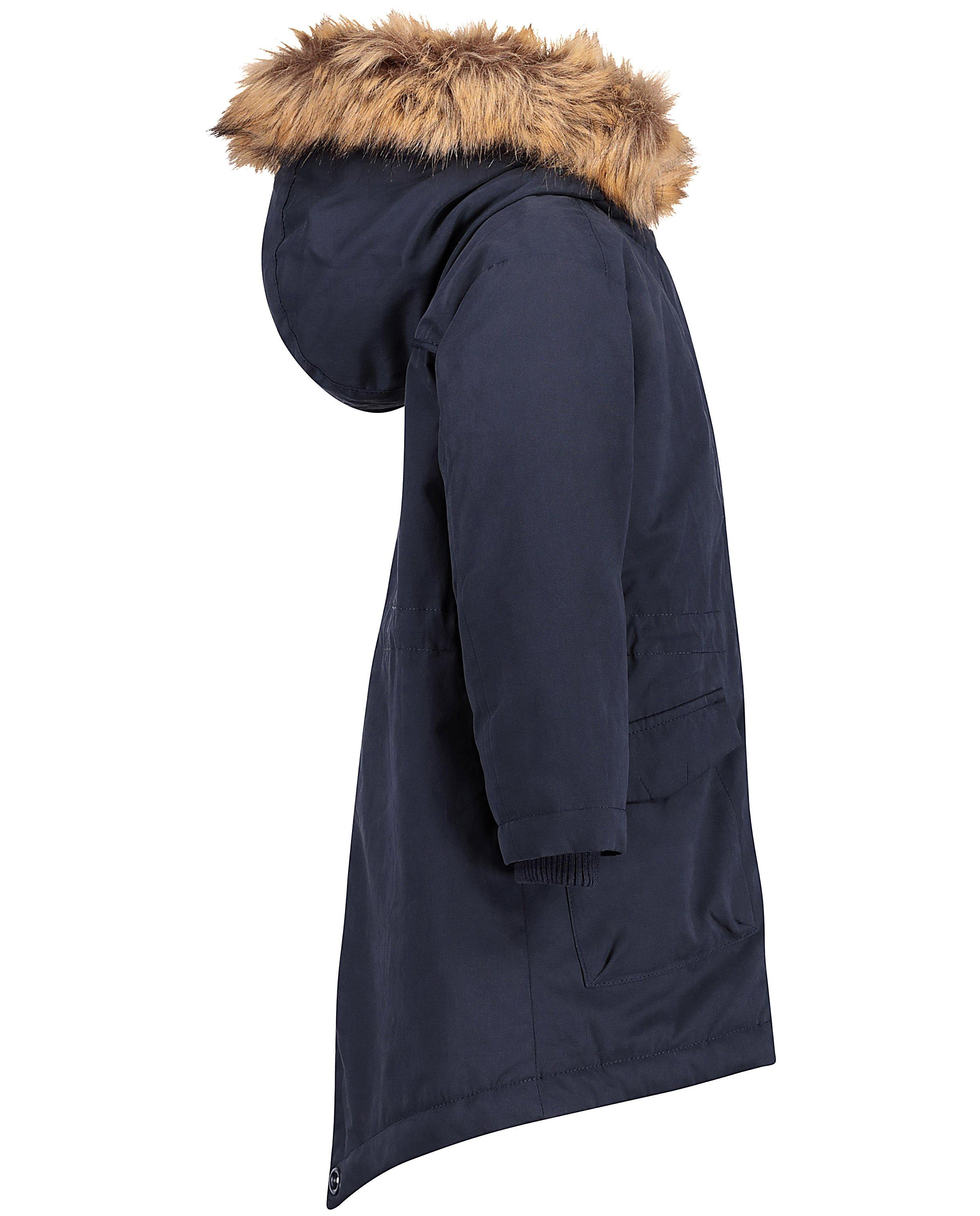 Parka à fausse fourrure - Détails du produit - bleu foncé - image numéro 5