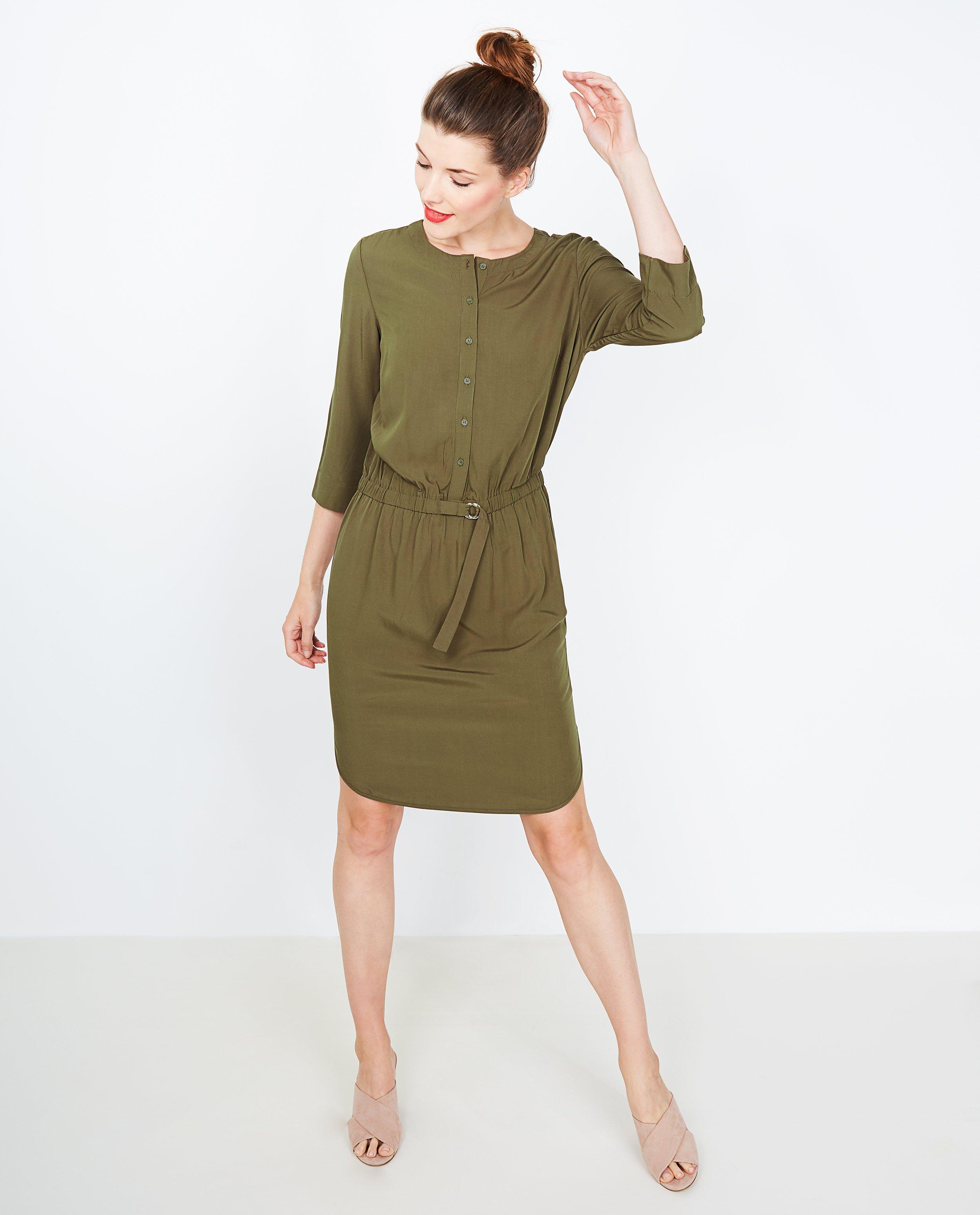 Jurk in viscose - Product Detail - khaki - afbeelding nummer 2