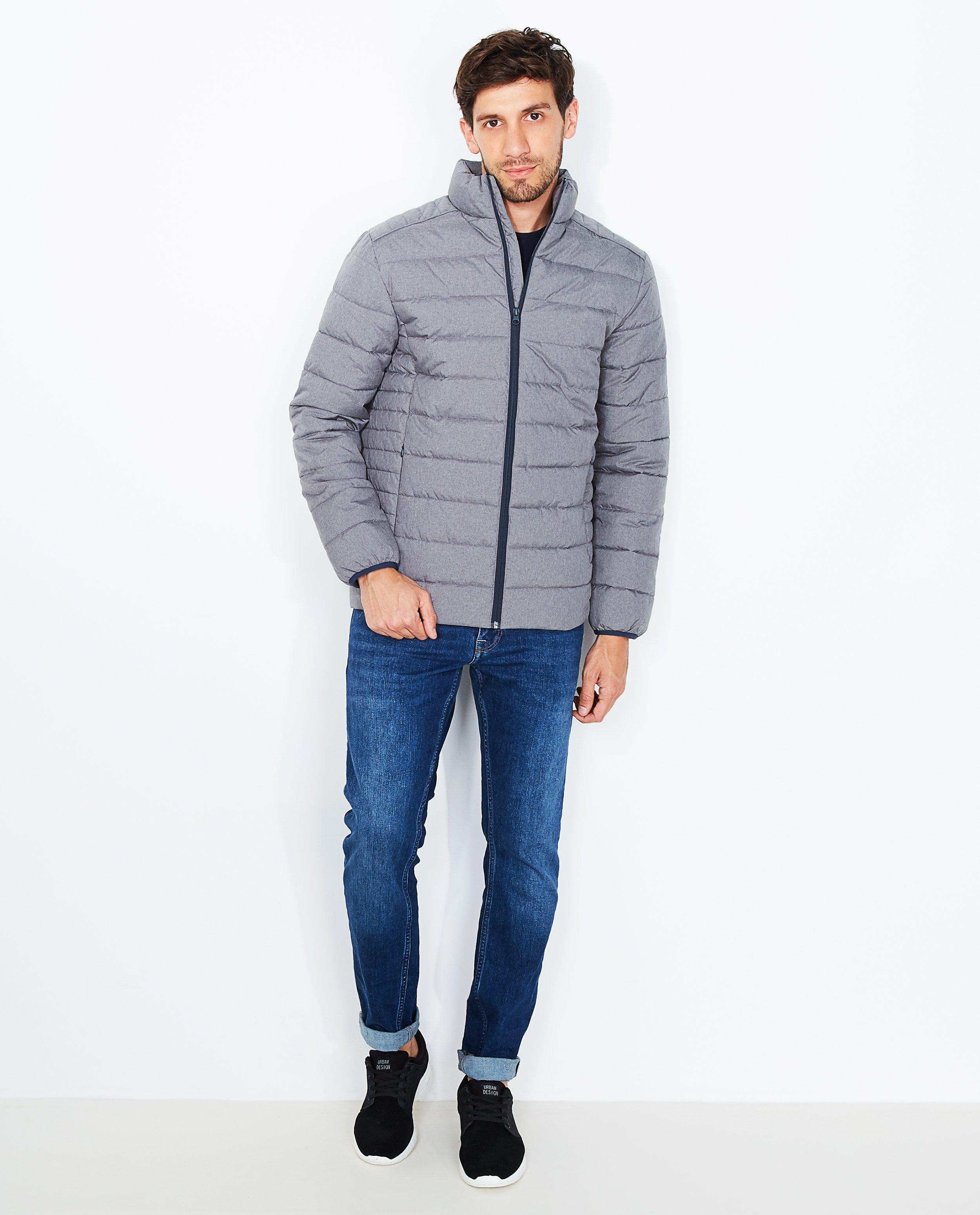 Veste matelass&eacute;e grise - D&eacute;tails du produit - gris - image num&eacute;ro 1