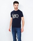 T-shirt bleu nuit - imprimé graphique - Iveo
