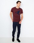 Purperen T-shirt - met reliëfprint - JBC