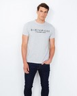 T-shirt gris clair - chiné, imprimé en relief - JBC