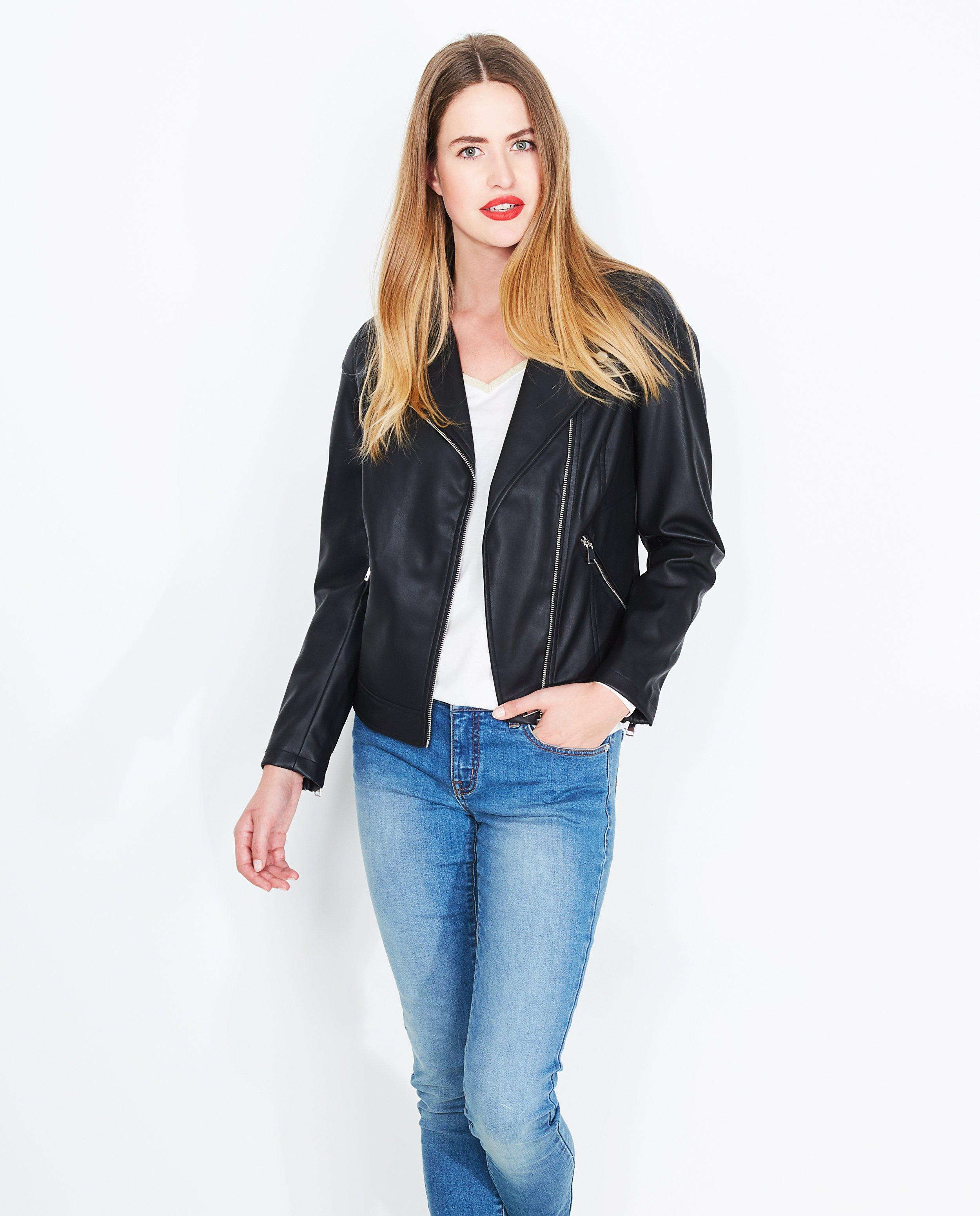 Veste perfecto noire - similicuir - JBC