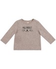 T-shirt à manches longues - gris clair et rose - JBC