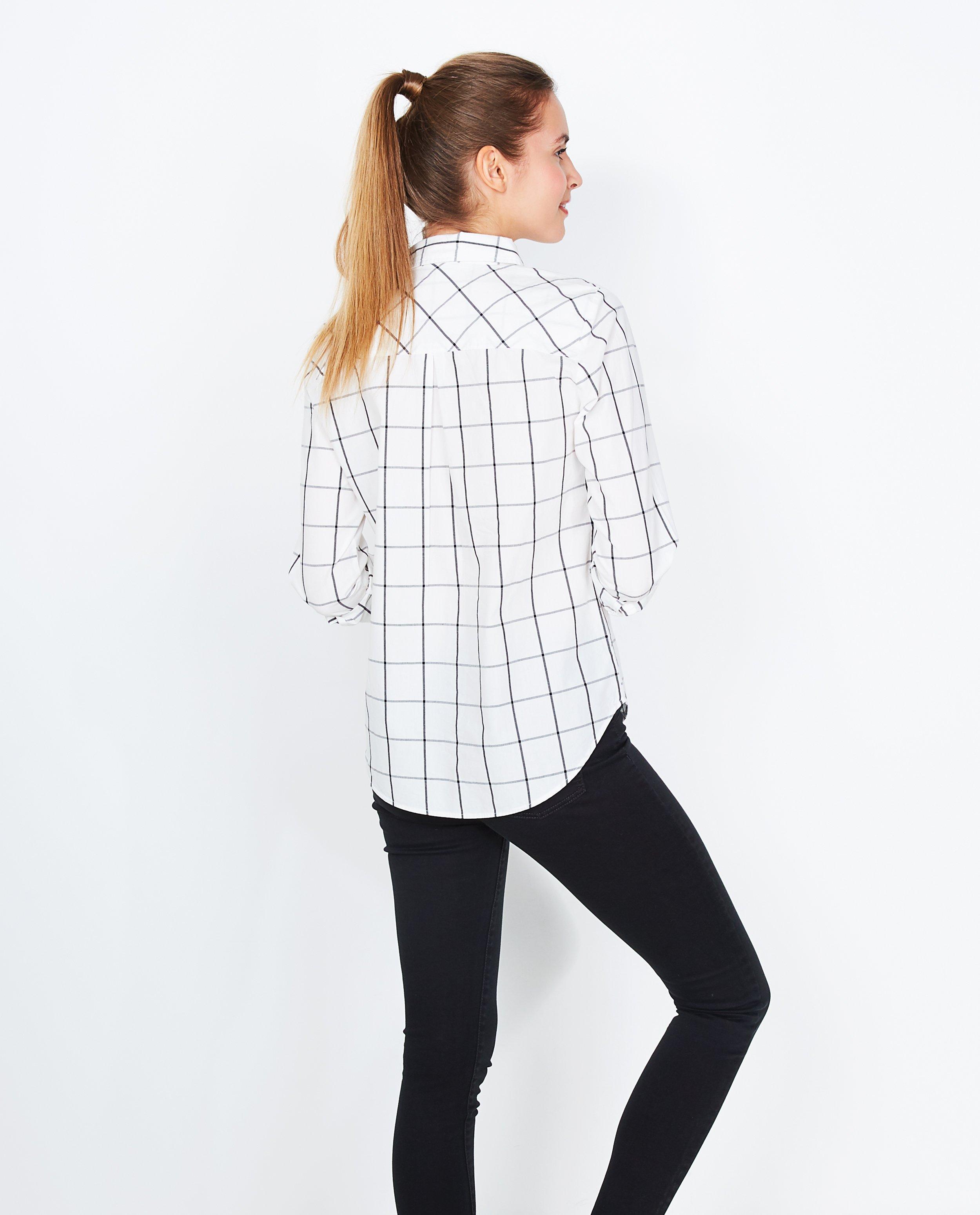 Geruit hemd - Product Detail - wit - afbeelding nummer 3