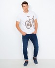 Roomwit T-shirt - met fietsenprint - JBC