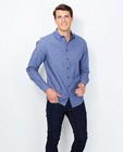 Blauw slim fit hemd - met fijne structuur - JBC