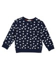 Nachtblauwe sweater - met schapenprint - Newborn 50-68