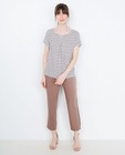 Roomwitte viscose blouse - met grafische print - Sora