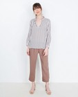 Hemden - Roomwitte viscose blouse