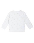 Sweater met glitterprint - in roomwit - JBC