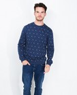 Sweater met bladerprint - in nachtblauw - JBC