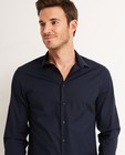 Hemden - Donkerblauw basic hemd 
