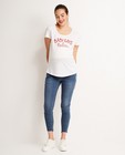 T-shirt à inscription - oversized, crème - Joli Ronde