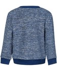 Sweaters - Blauw-witte bouclé trui