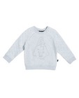 Sweater met borduursel - in lichtgrijs, Bumba - Bumba