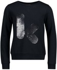 Sweaters - Zwarte swipe sweater