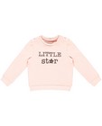 Lichtroze sweater - met opschrift - Newborn 50-68