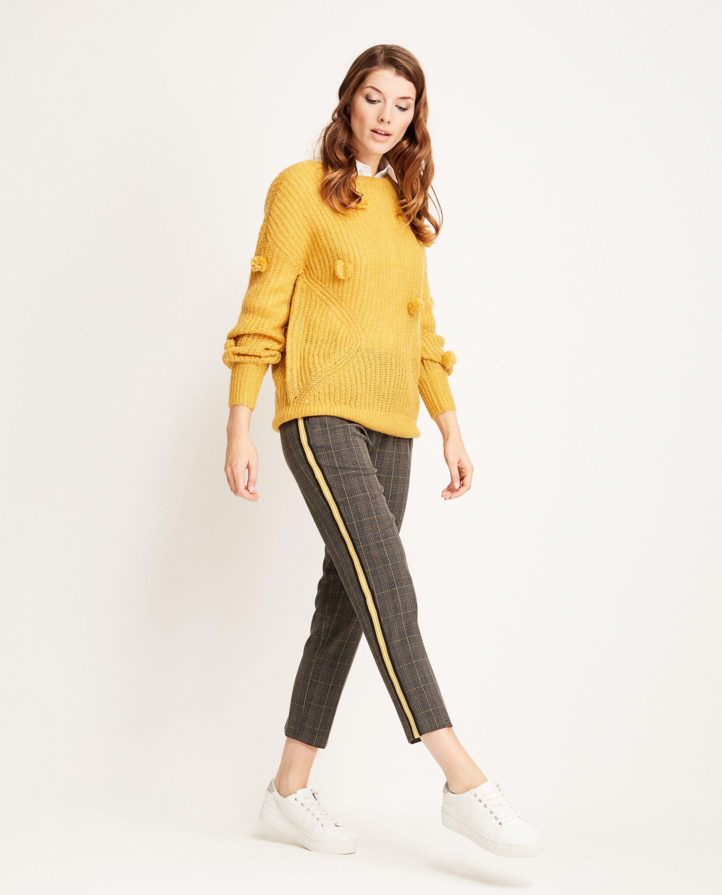Geruite broek - met gele streep - JBC