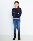 Nachtblauwe sweater - met reliëfprint - JBC