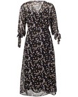 Zwarte maxi-jurk - met fijne florale print - JBC