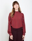 Hemden - Gestreepte viscose blouse