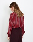 Hemden - Gestreepte viscose blouse
