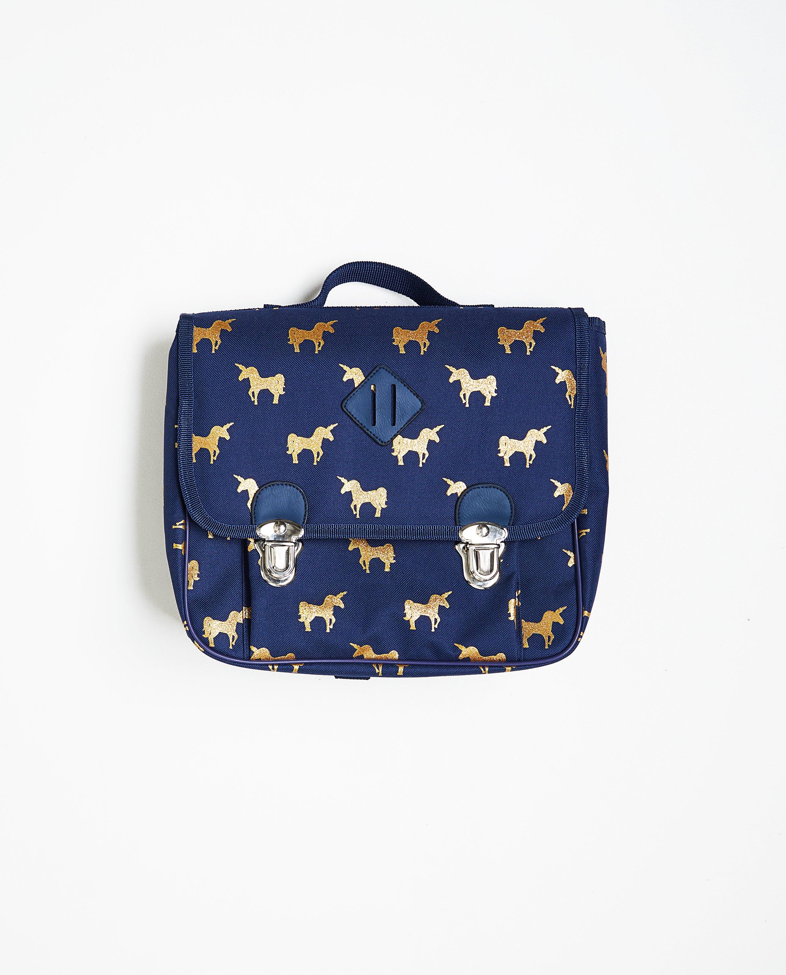 Mallette bleu nuit - imprimé de licorne - JBC