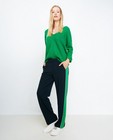 Pantalon souple vert - avec bande, Karen Damen - Karen Damen