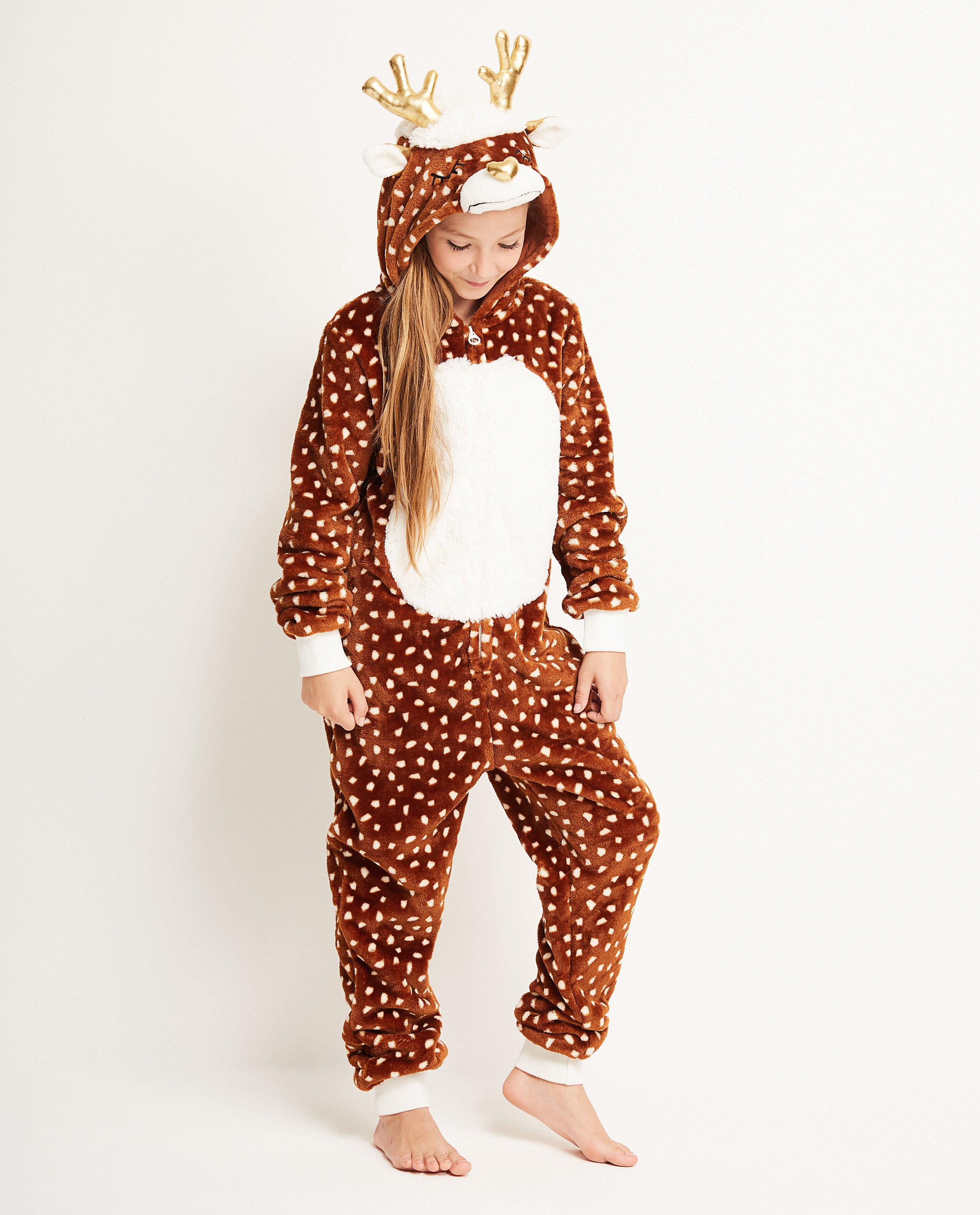 Onesie rendier - in bruin - JBC