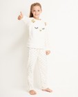 Roomwitte pyjama 7-14 - met sterrenprint - JBC