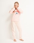 Roze fleece pyjama - met grappige print - JBC