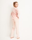 Nachtkleding - Roze fleece pyjama