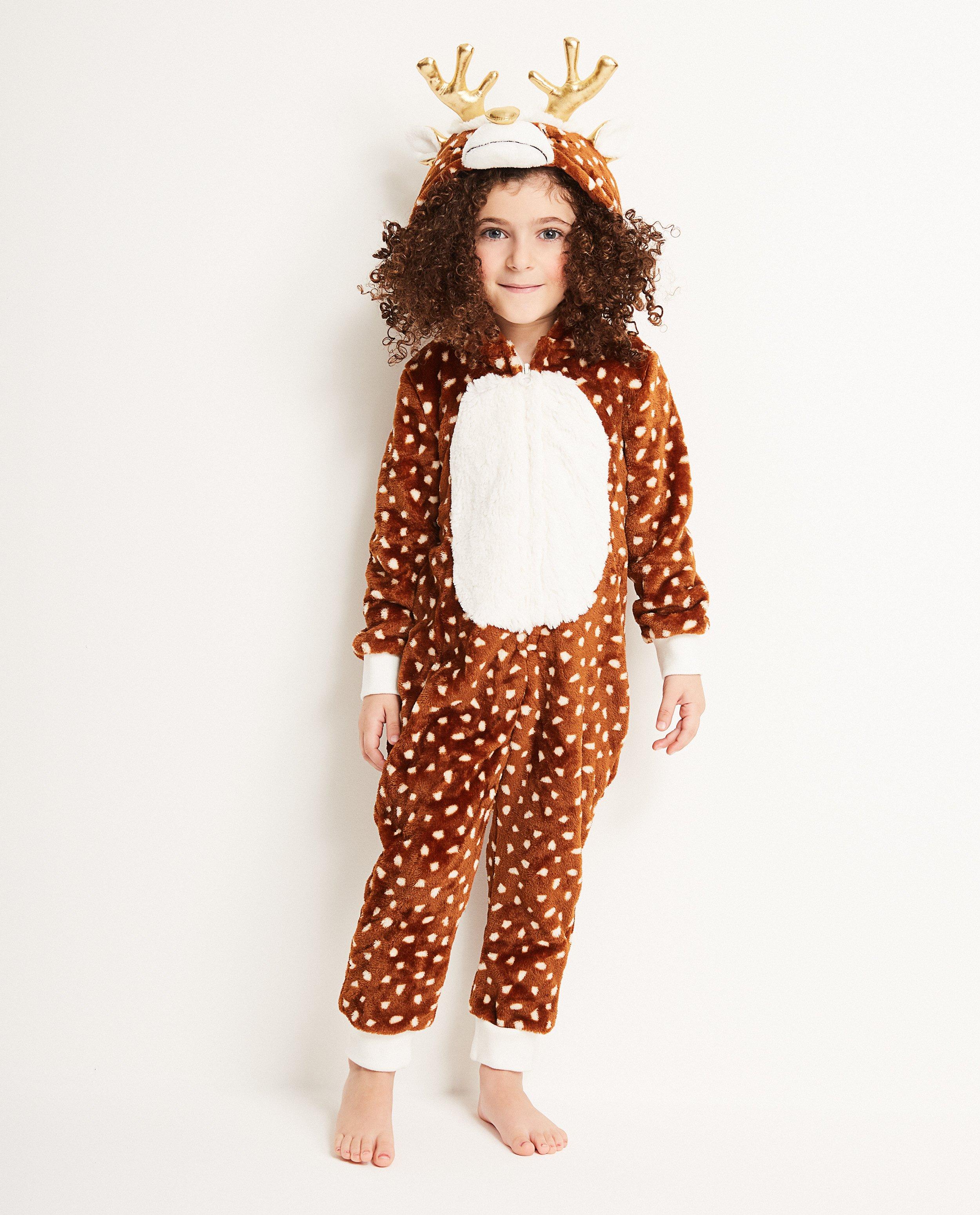 Onesie rendier 2-7 jaar - in bruin - JBC