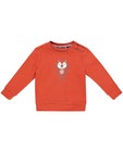 Roestbruine sweater - met tijgerprint - Newborn 50-68