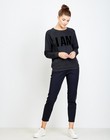 Sweater met fluffy opschrift - in donkergrijs, I AM - I AM